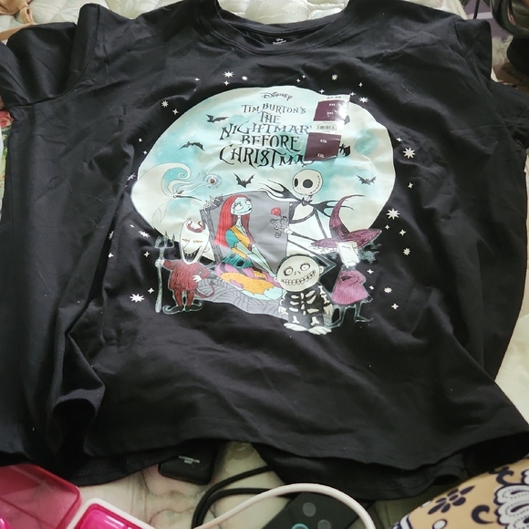 Disney Black and White Nightmare Before Christmas Tee - Picture 2 of 2